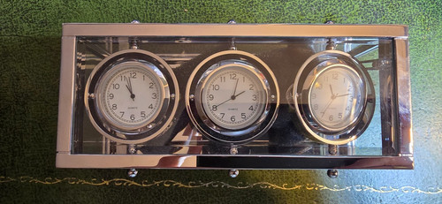 Silver plated three - three, face