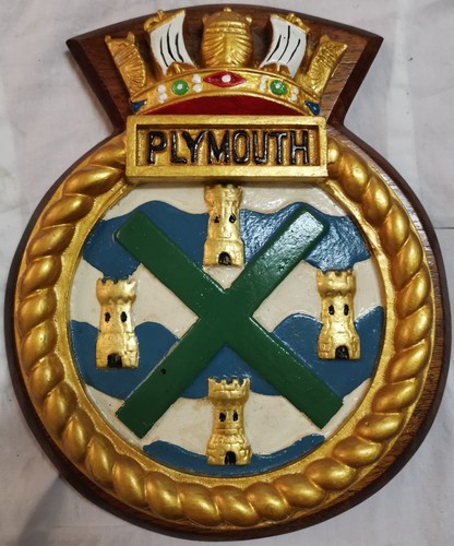 Hms plymouth ship - hms, crest