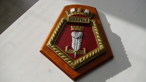Hms norfolk ship - norfolk, plaque