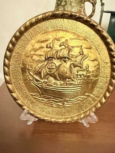 Vintage brass sailing ship - sailing,