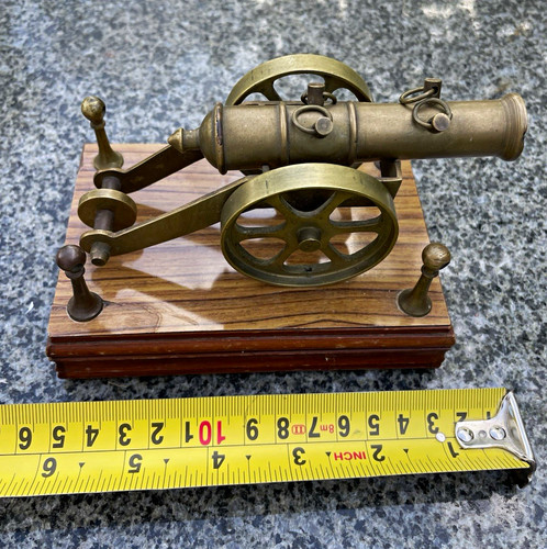 Brass cannon model ornament - model,
