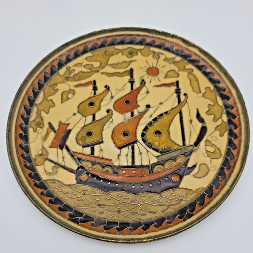 Vintage brass enamelled - vintage,