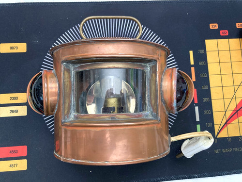 Antique brass three way - brass, marine