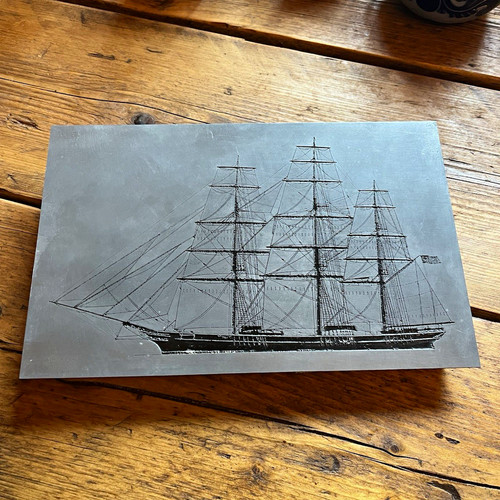 Vintage sailing ship print - ship,