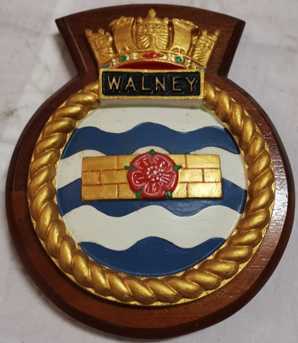 Hms walney ship crest plaque - walney,