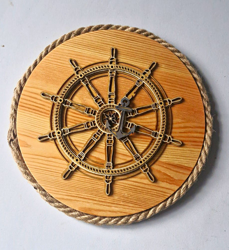 Nautical ship wheel - ship, wall