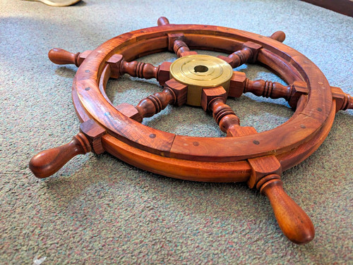 Wooden ship wheel nautical - ship's,