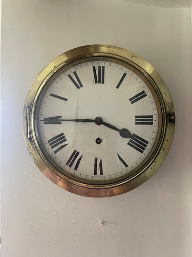 Ships bulkhead clock antique - ships,