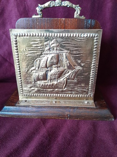 Vintage brass and - , wooden
