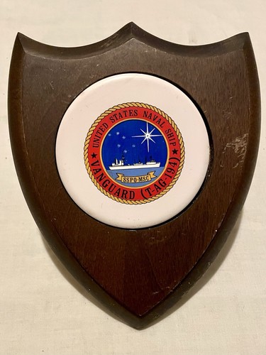 Vintage navy ship - ship, plaque