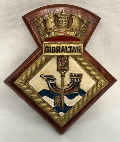 Vintage hms gibraltar ship - vintage,