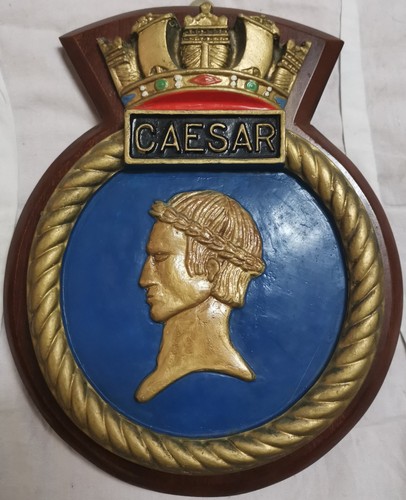 Hms caesar ship crest plaque - -,