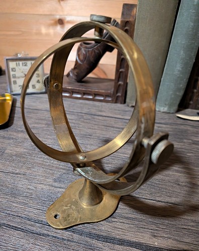 Vintage brass ship compass - brass, ship's