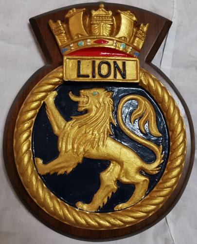 Hms lion ship crest - hms, plaque