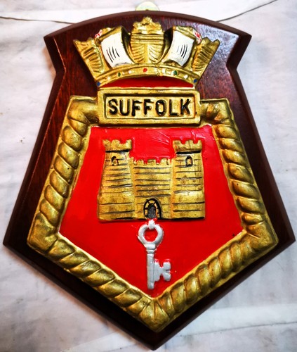 Hms suffolk ship crest - ship,