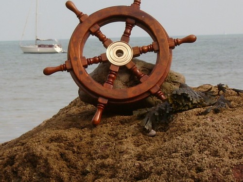 Ships wheel 46cm wooden - 46cm, &