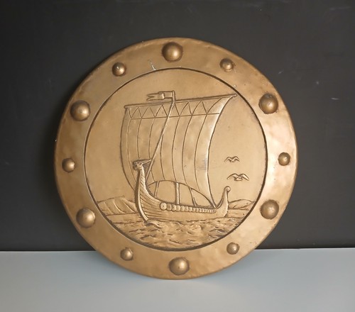 Vintage viking longship - viking,