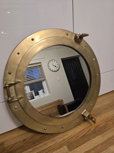 Vintage ship porthole - porthole, brass
