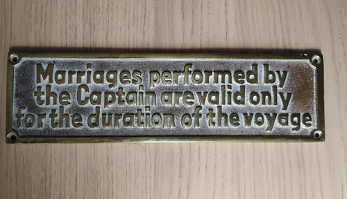 Brass ships sign captain - sign,