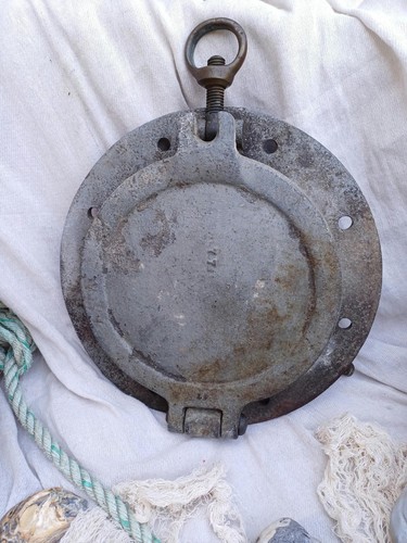 Antique brass ships porthole - antique,