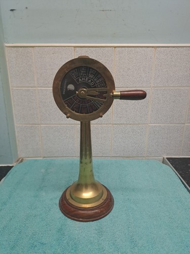 Vintage brass ship - brass, engine