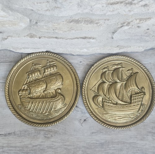 Vintage pair brass - pair, of