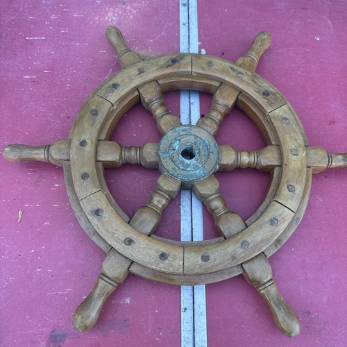 Nautical wooden ship wheel - wooden,