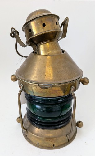 Antique norwegian brass ships - antique,