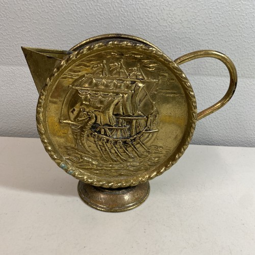 Decorative brass viking ship