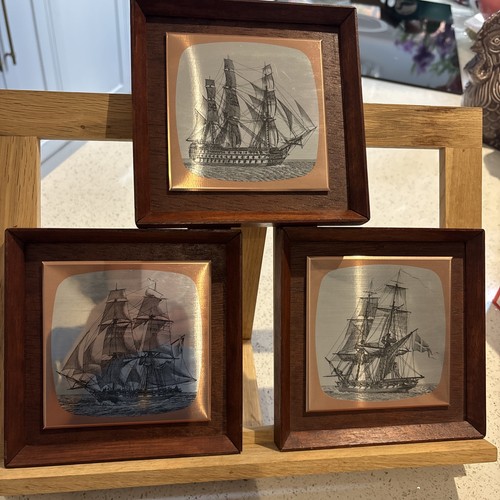 Vintage mcm sailing ships wall - vintage,